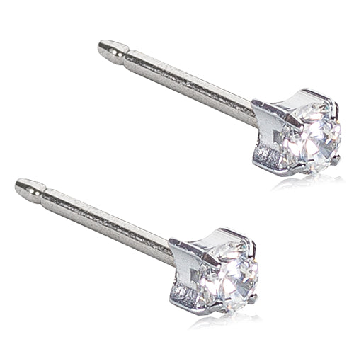 Tiffany Crystal Earrings in Golden and Silver Titanium