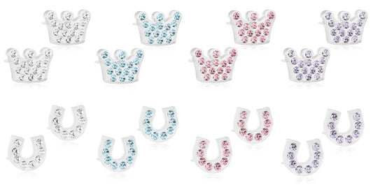 Brilliance 7mm & 9mm Earrings- 100% Nickel Free Medical Plastic