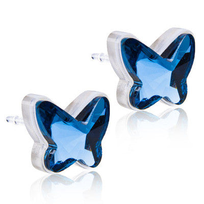 Butterfly Crystals 9mm - 100% Nickel Free Medical Plastic