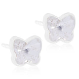 Butterfly Earrings 5mm - 100% Nickel Free Medical Plastic