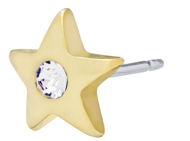 Star and Moon 5mm or 8mm in Black, Golden, Silver & Natural Titanium