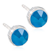 Crystal Earrings, 4mm, 6mm & 8mm - 100% Nickel Free - Medical Plastic