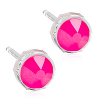 Crystal Earrings, 4mm, 6mm & 8mm - 100% Nickel Free - Medical Plastic