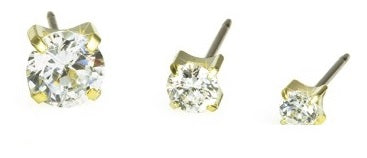 Tiffany Crystal Earrings in Golden and Silver Titanium