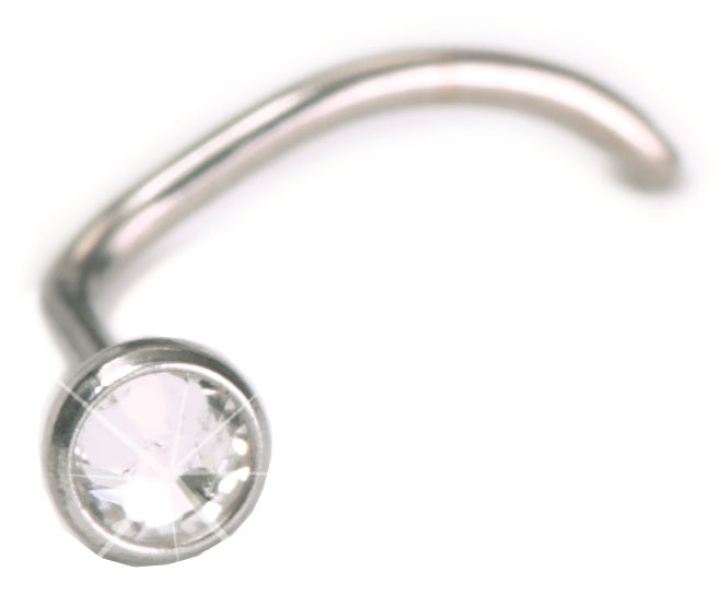 Nose Jewellery 3mm - Ball, Crystal and Star - Golden and Silver Titanium