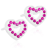Brilliance 8mm Puck or 10mm Heart Hollow - 100% Nickel Free Medical Plastic Earrings