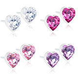 Hearts 6mm - 100% Nickel Free Medical Plastic Earrings