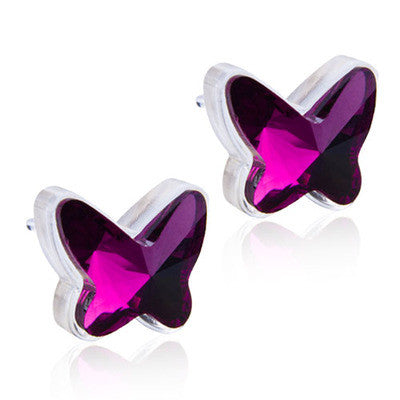 Butterfly Crystals 9mm - 100% Nickel Free Medical Plastic