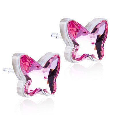Butterfly Crystals 9mm - 100% Nickel Free Medical Plastic