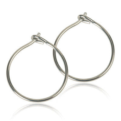 Natural Titanium - Safety Sleeper Earrings in 12mm or 14mm