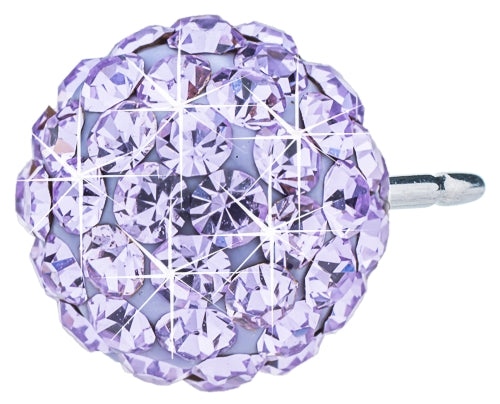 Crystal Ball Earrings - 6mm & 8mm - Natural Titanium