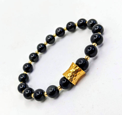 Magical Night - Limited Edition | Obsidian & 18K Gold Bracelet
